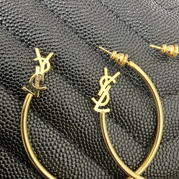 YSL Earrings logo hoop - Picture 2 of 3